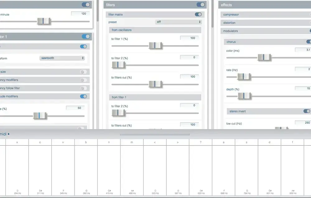 Web-synth | Online web audio instruments playground